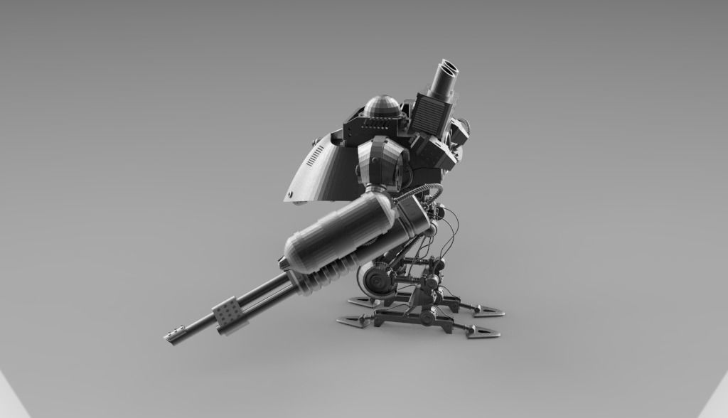 Knight Robot v01 3D print model_15