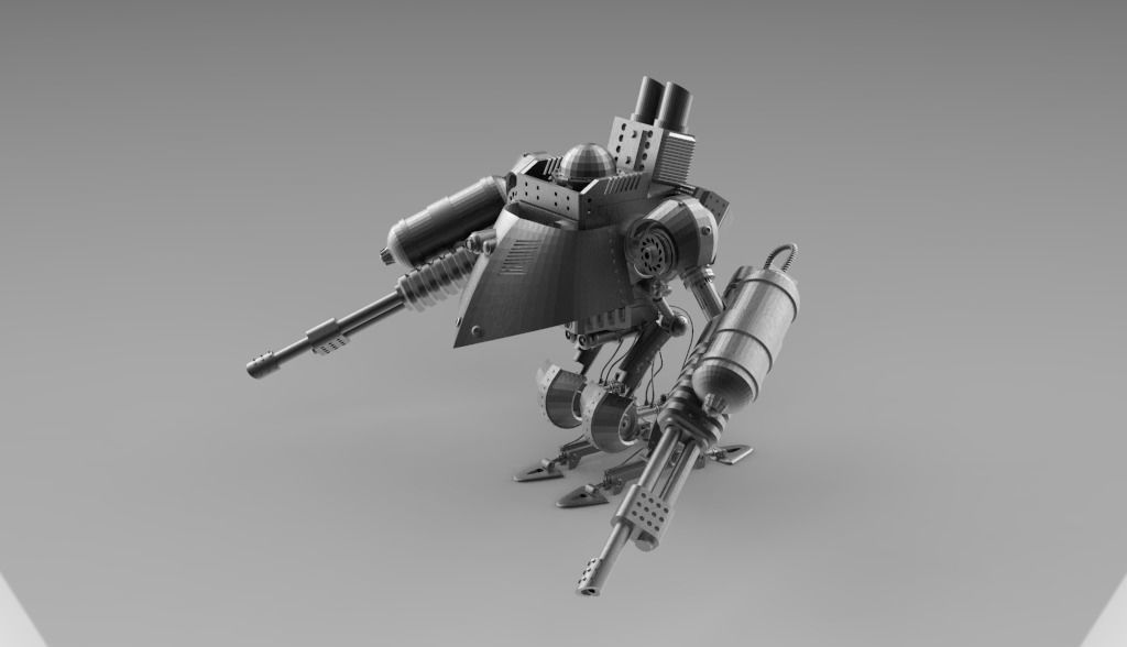 Knight Robot v01 3D print model_4