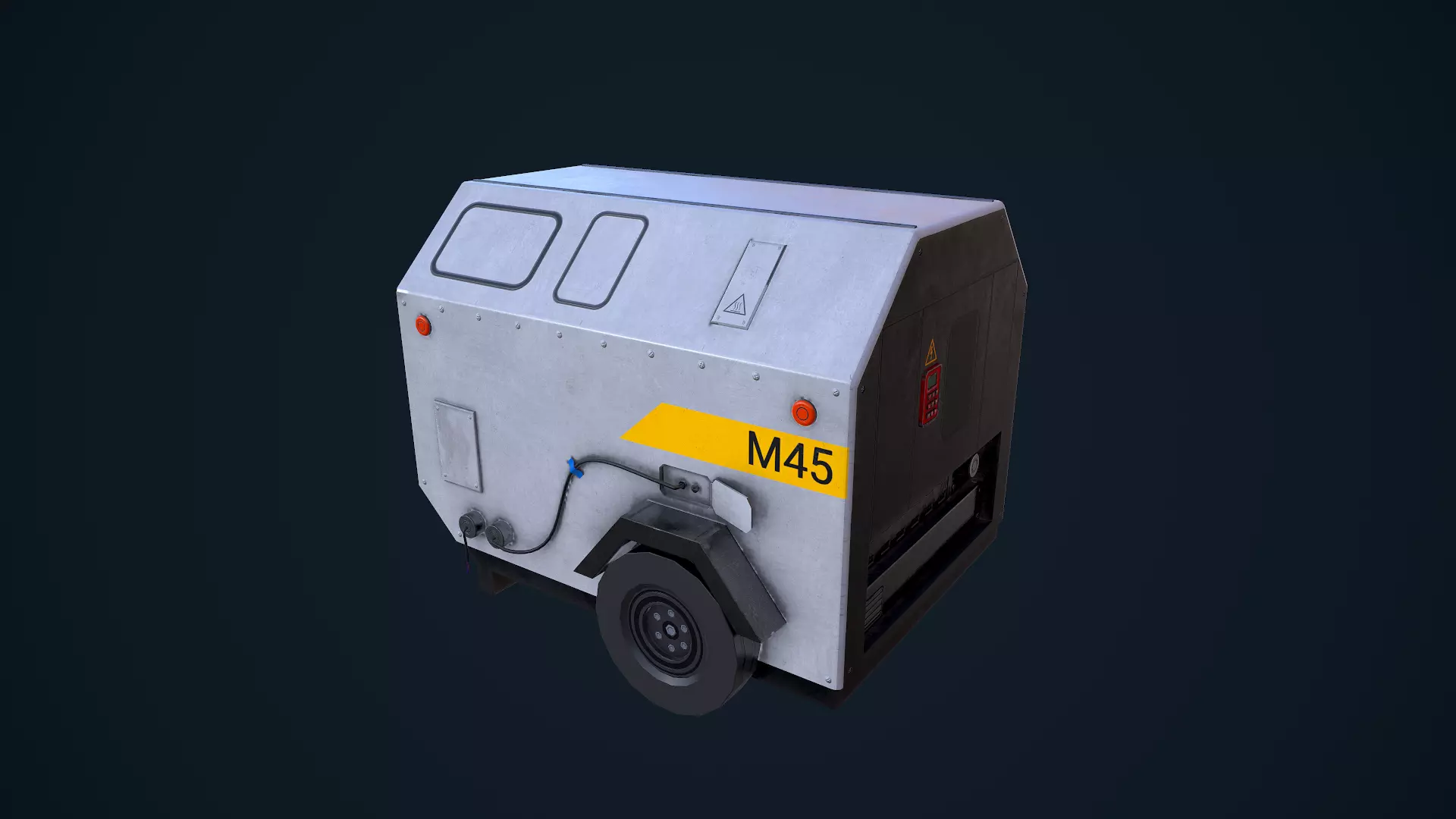 Generator camper trailer Low-poly 3D model