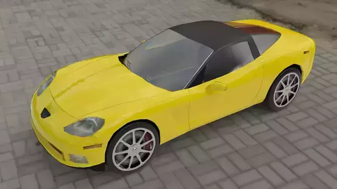 Chevrolet Corvette C6 Coupe Low-poly 3D model