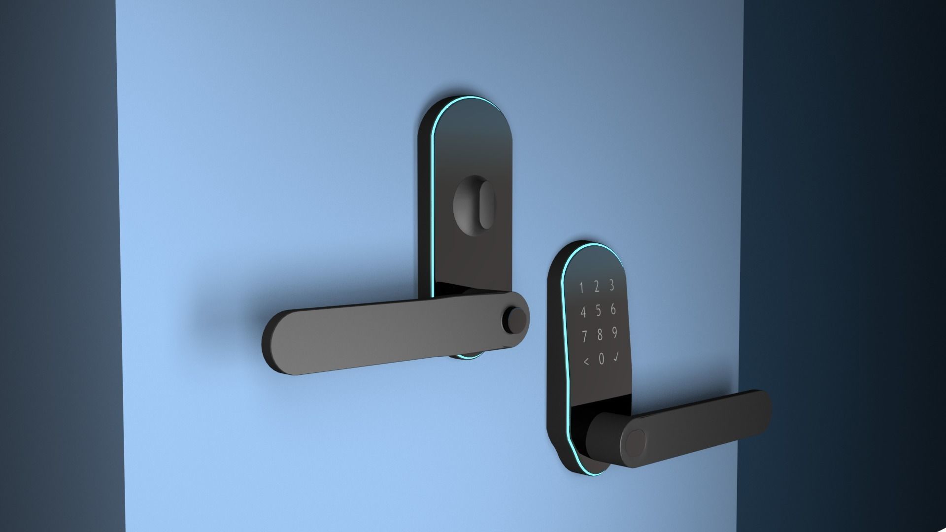 Smart Door Lock 2 3D model_1