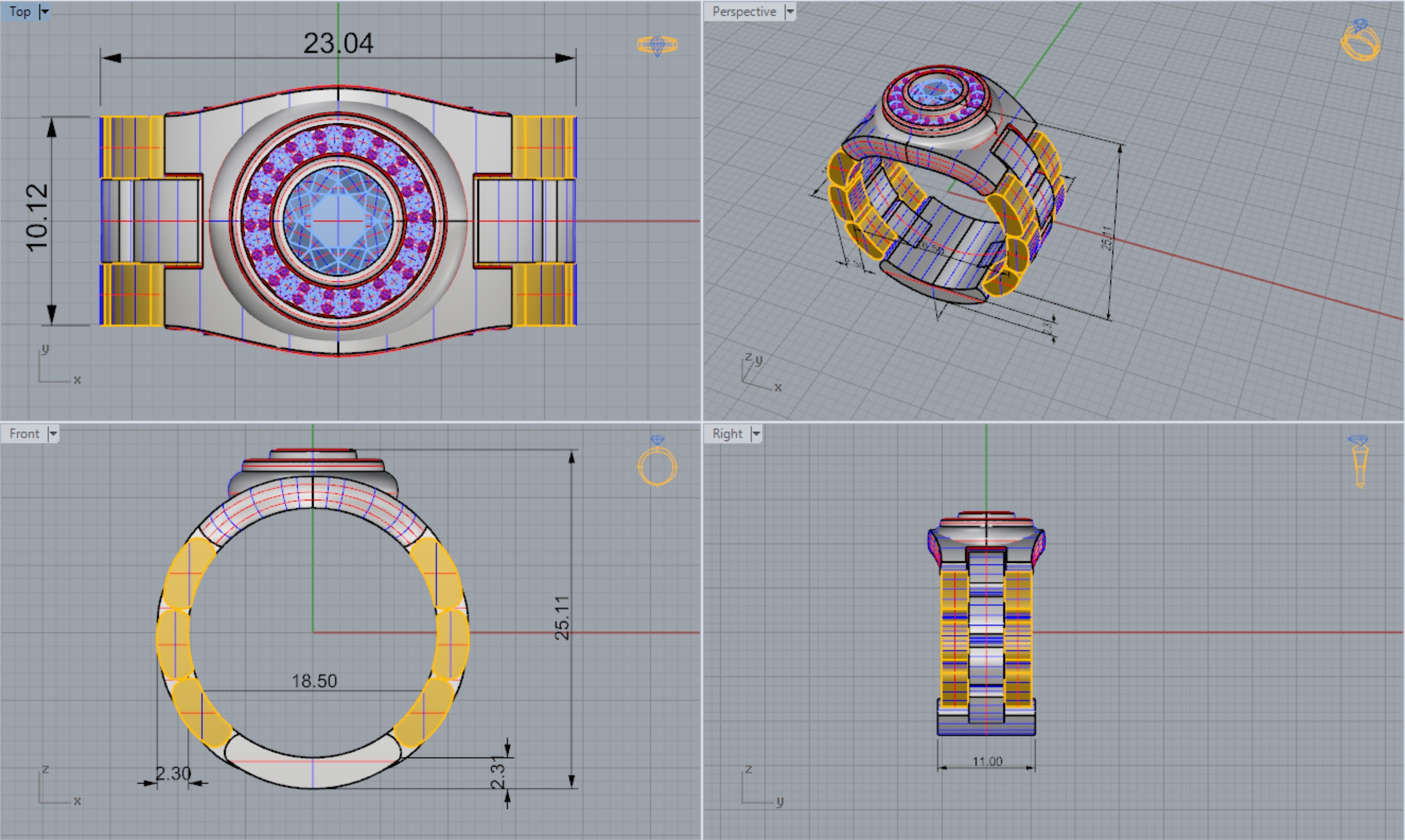 ring dk7 3D print model_4