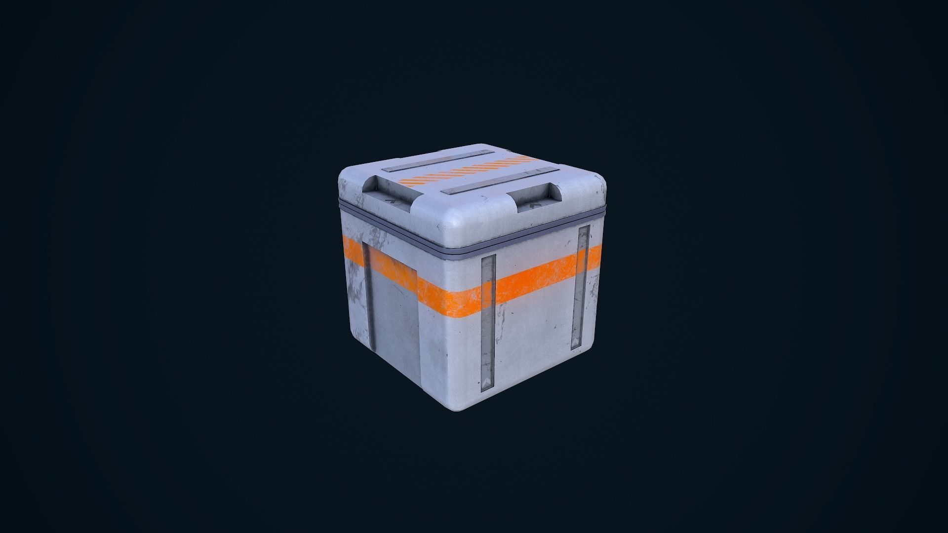 Sci-Fi Crate Low-poly 3D model_14