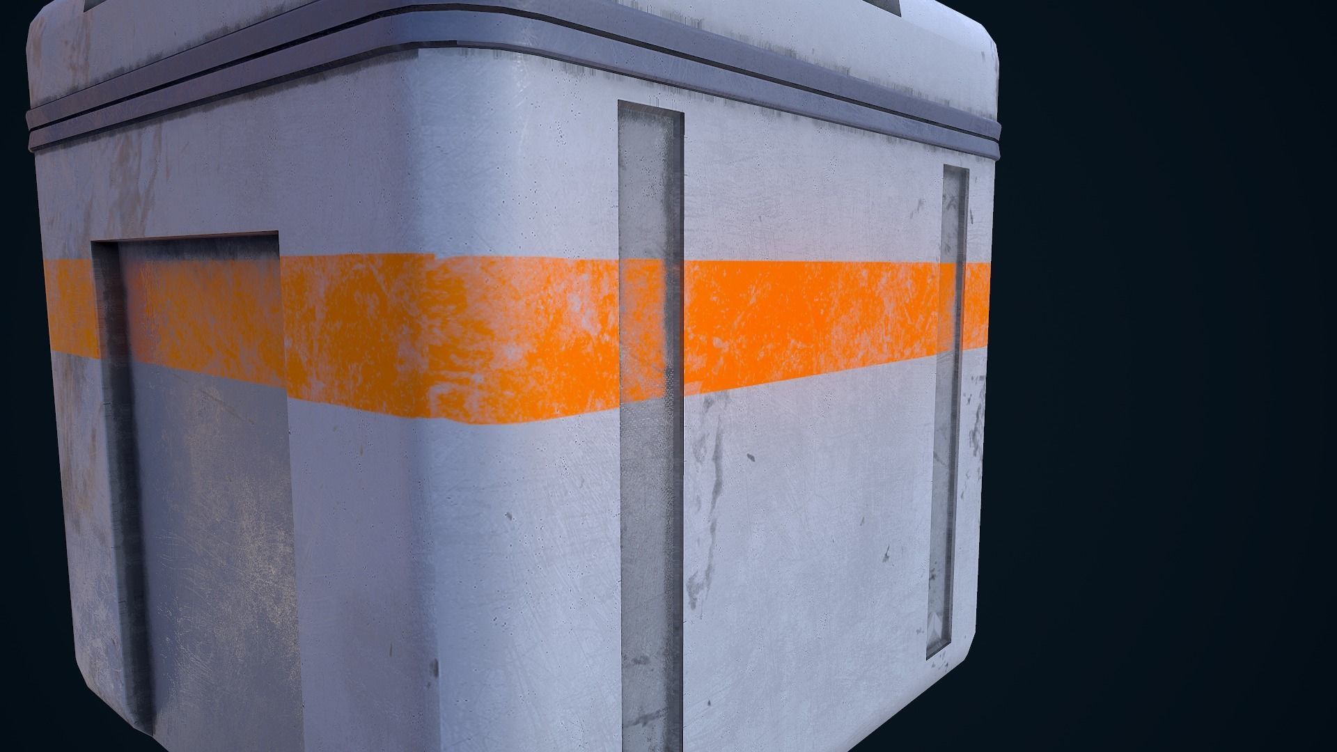 Sci-Fi Crate Low-poly 3D model_10