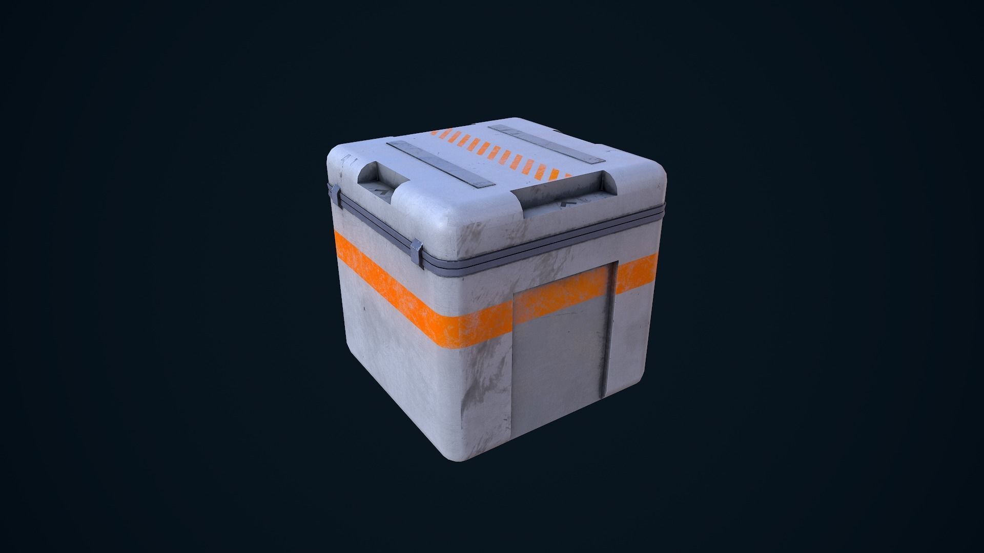 Sci-Fi Crate Low-poly 3D model_5