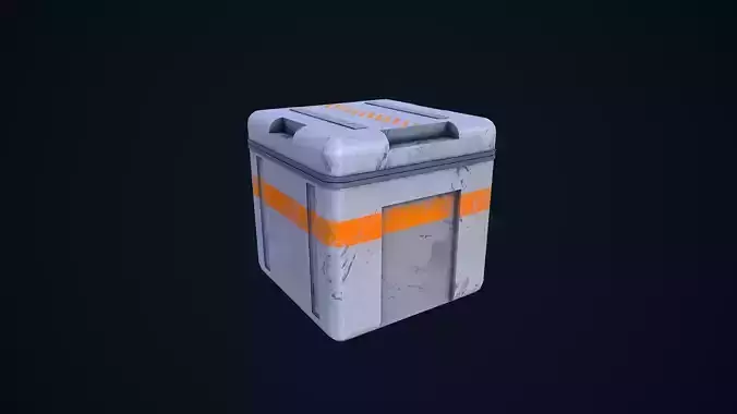 Sci-Fi Crate Low-poly 3D model