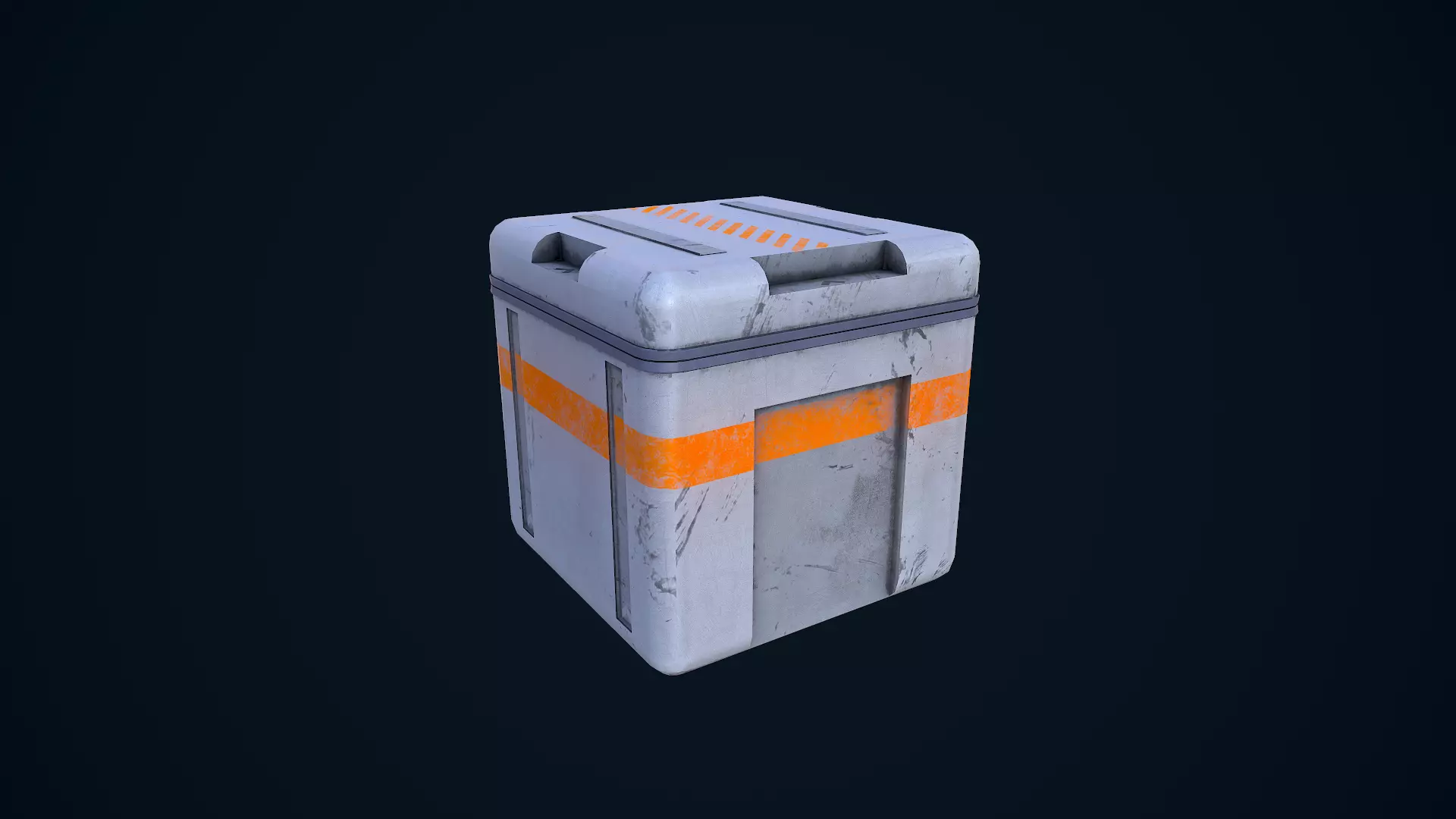 Sci-Fi Crate Low-poly 3D model_0