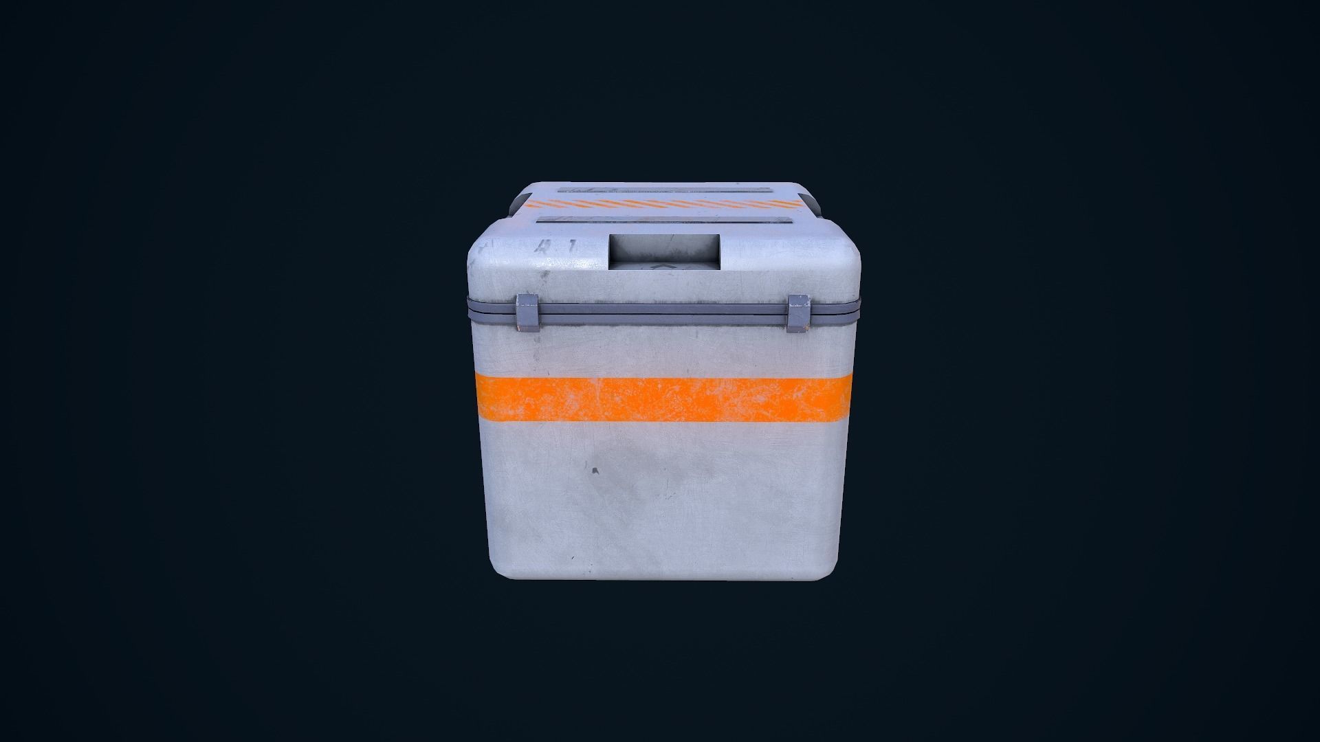 Sci-Fi Crate Low-poly 3D model_4