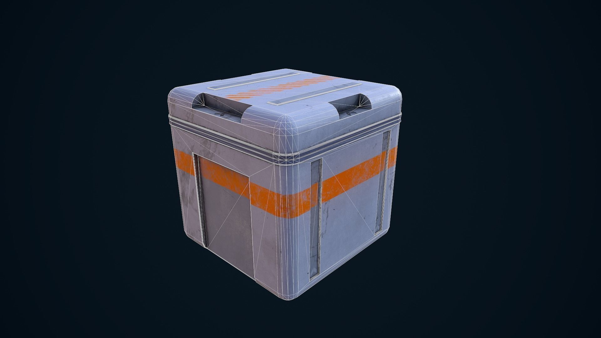Sci-Fi Crate Low-poly 3D model_13