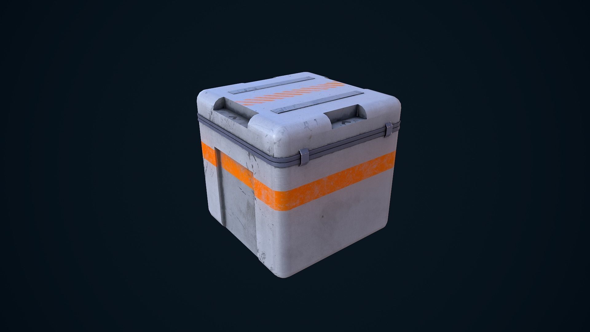 Sci-Fi Crate Low-poly 3D model_3
