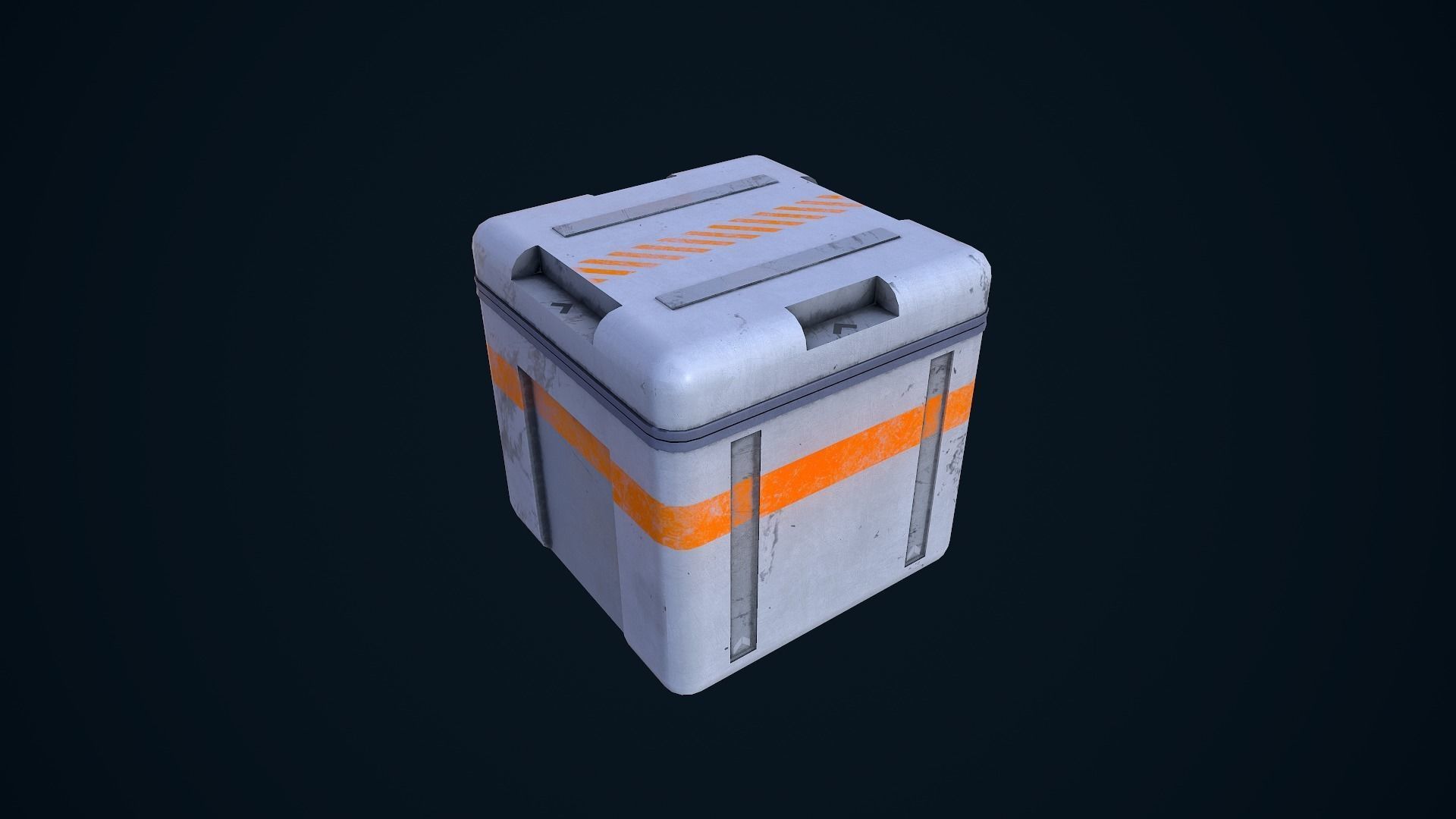Sci-Fi Crate Low-poly 3D model_7