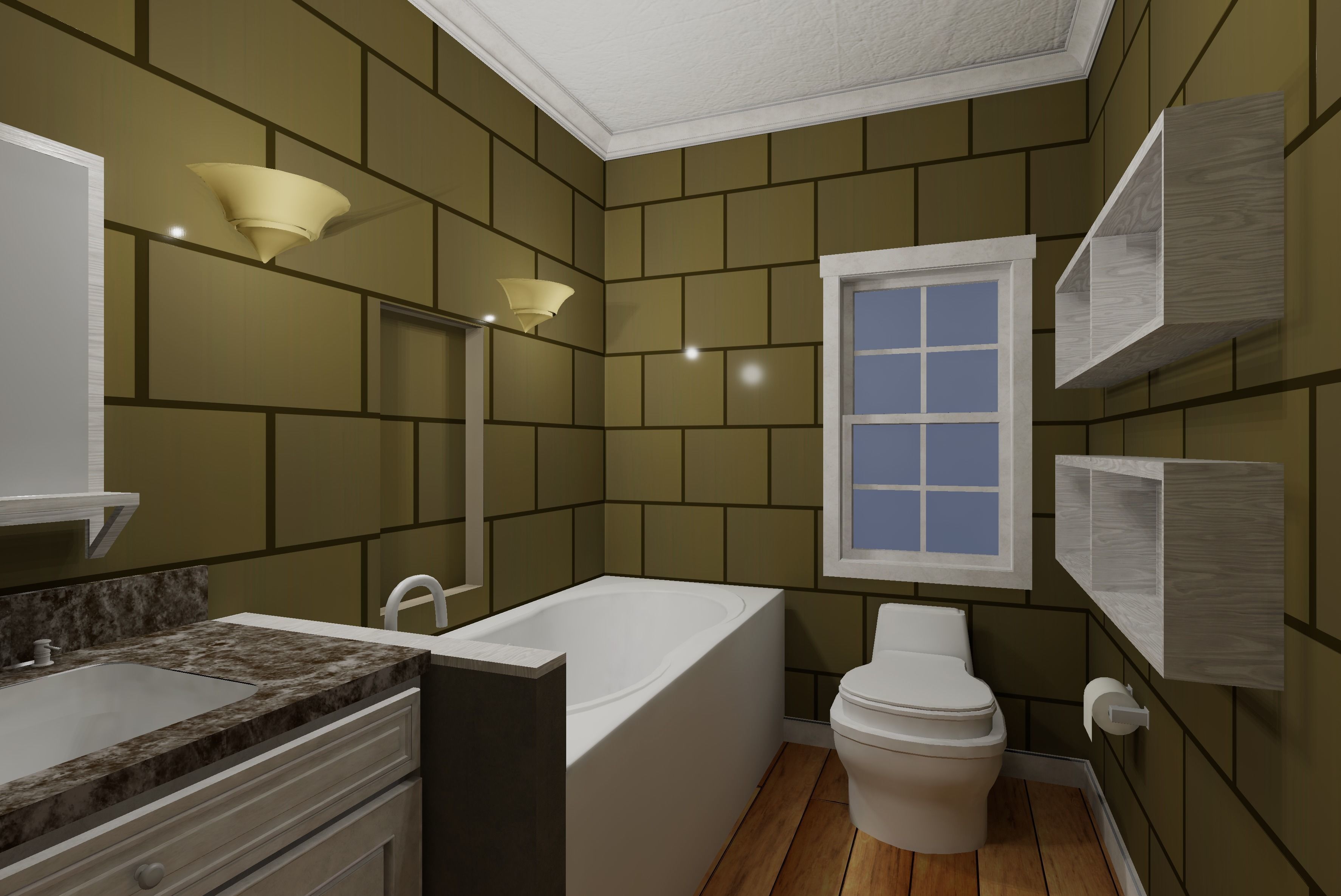 HQ Residential Modular House Low-poly 3D model_8