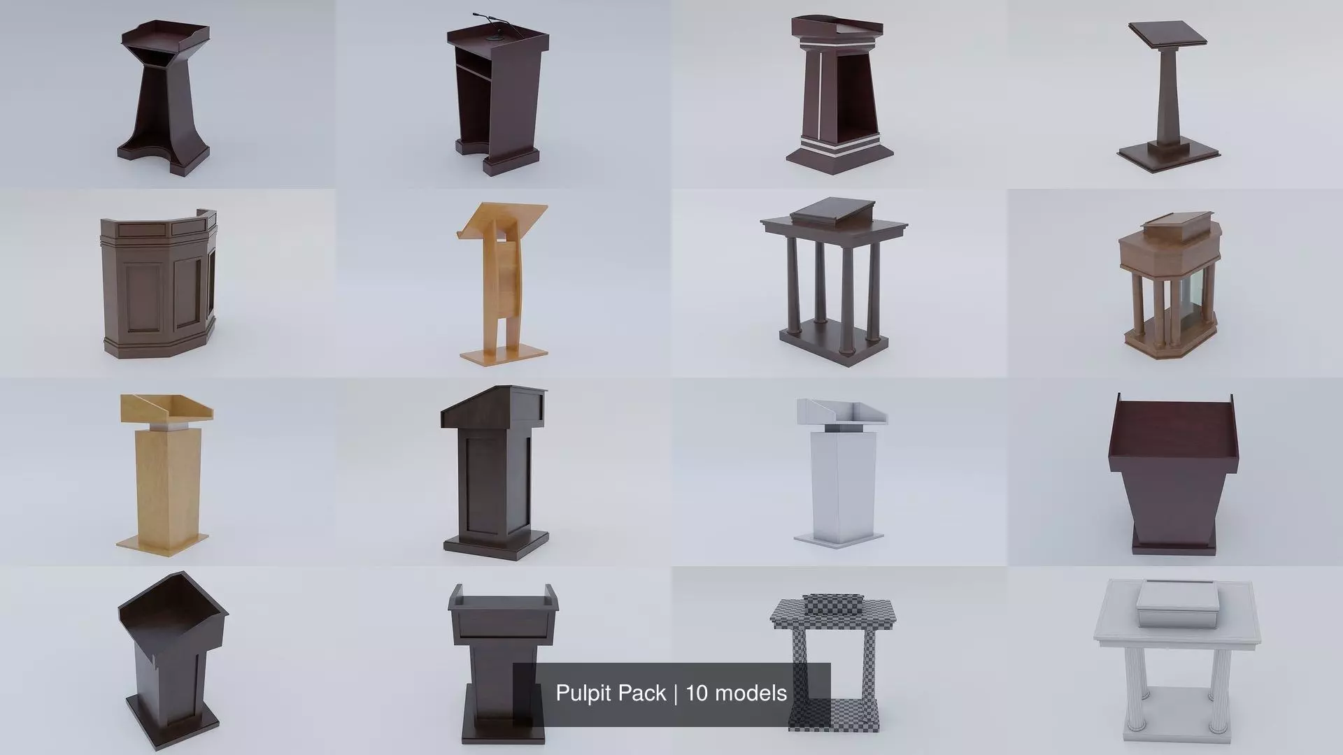 Pulpit Pack 3D Model Collection_0