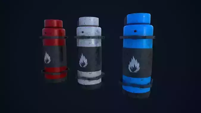 Sci Fi Canister Low-poly 3D model