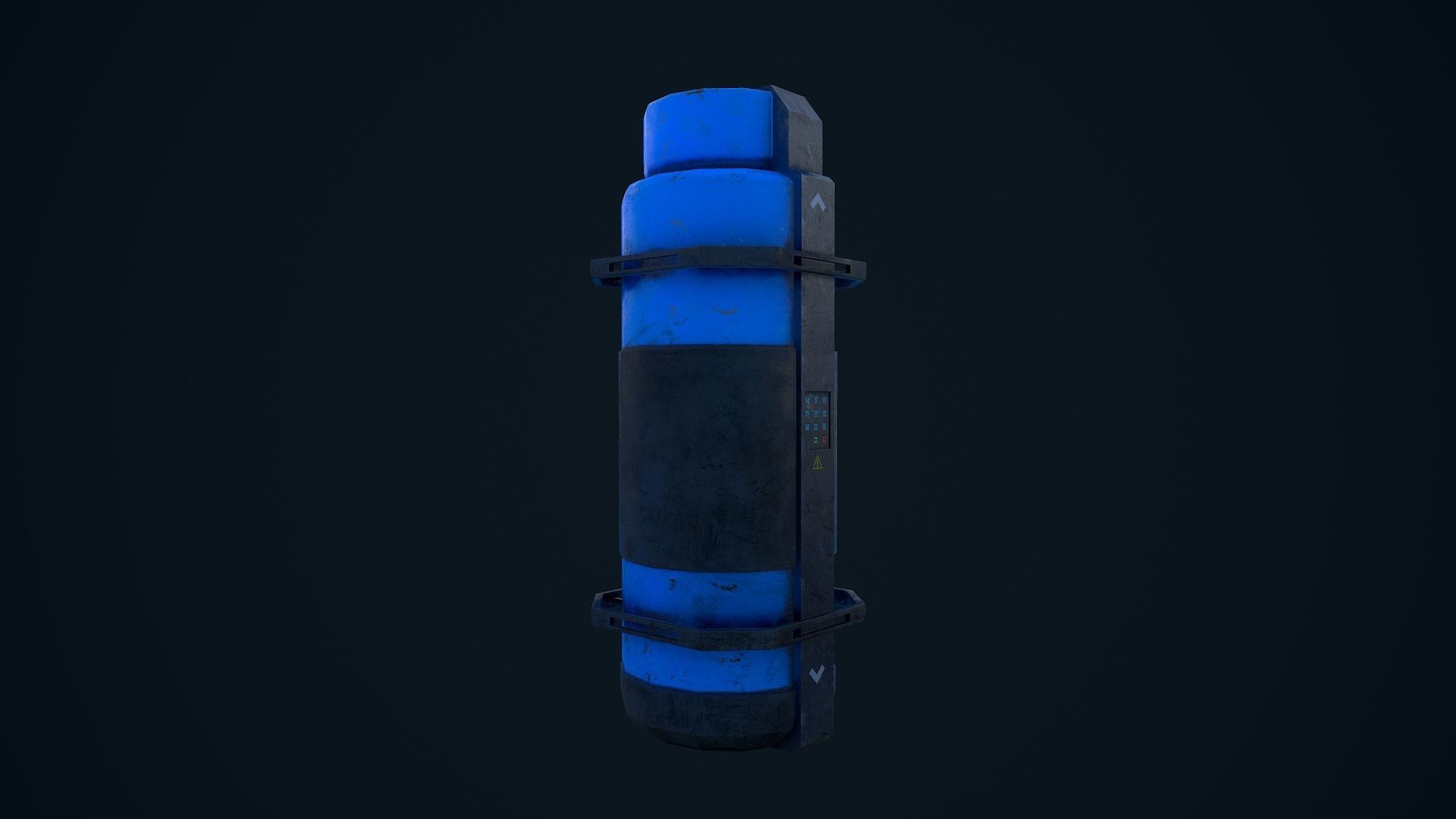 Sci Fi Canister Low-poly 3D model_13