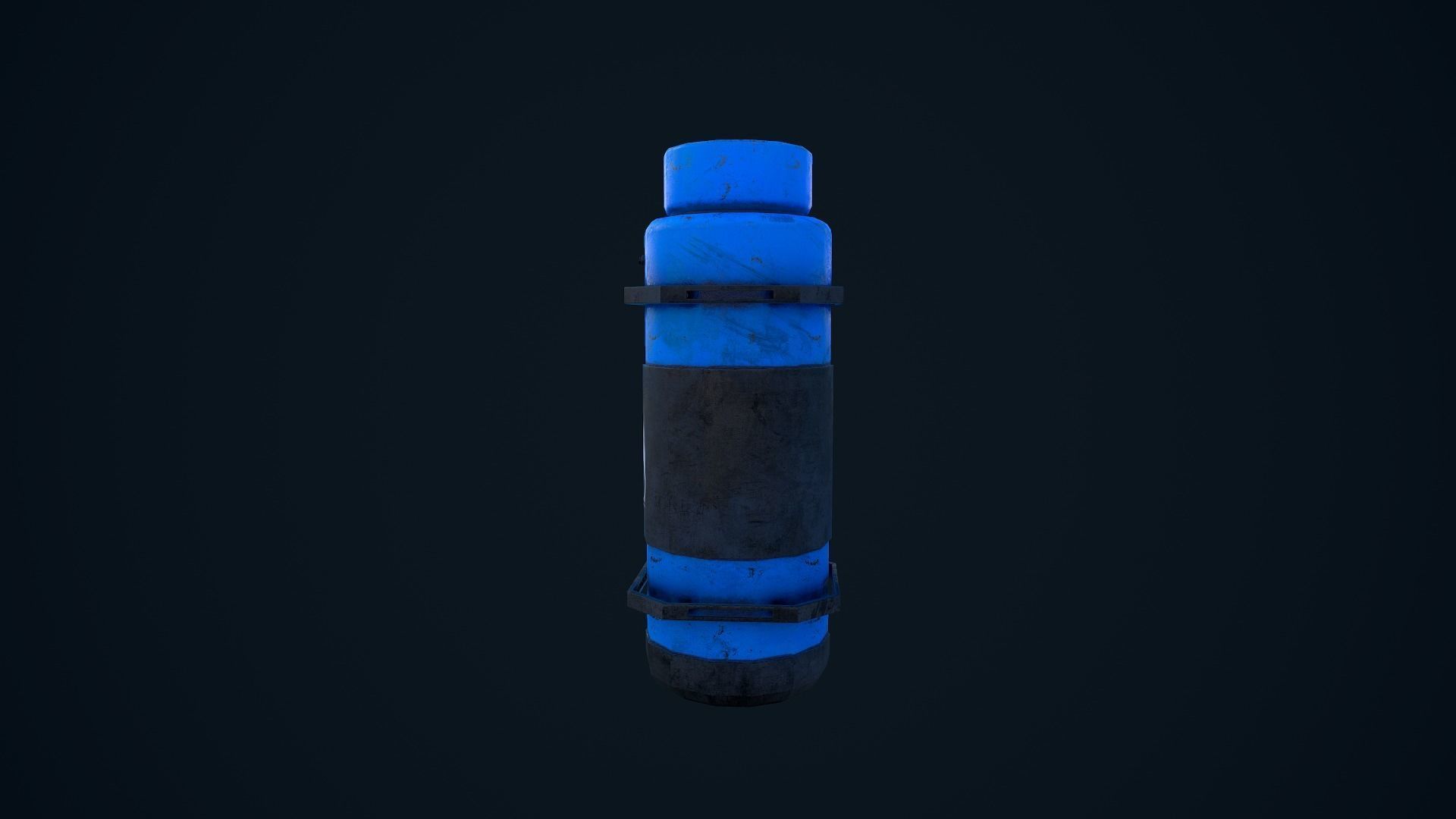 Sci Fi Canister Low-poly 3D model_9