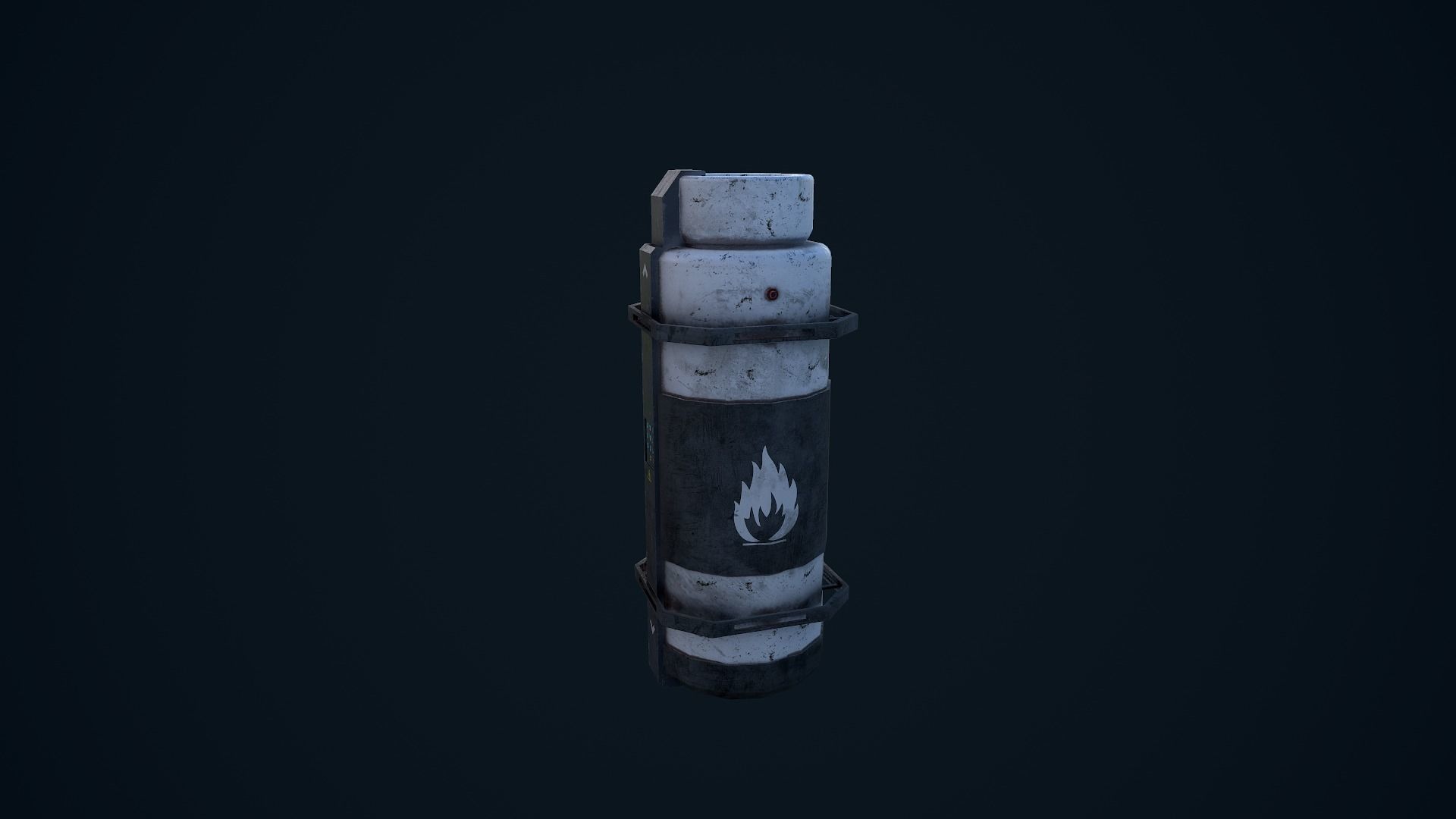 Sci Fi Canister Low-poly 3D model_2