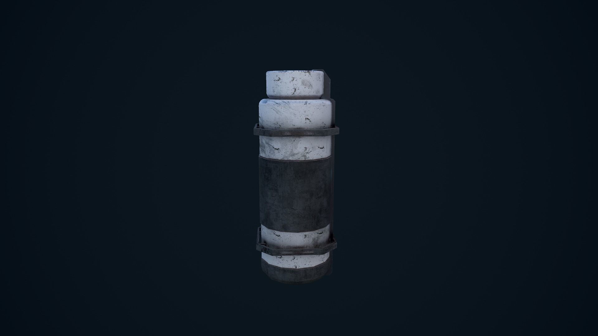 Sci Fi Canister Low-poly 3D model_4