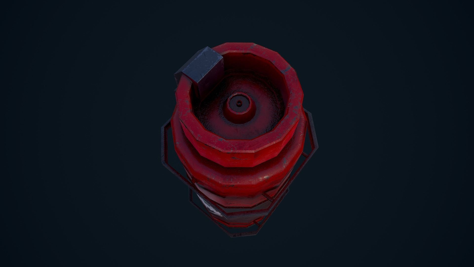 Sci Fi Canister Low-poly 3D model_15