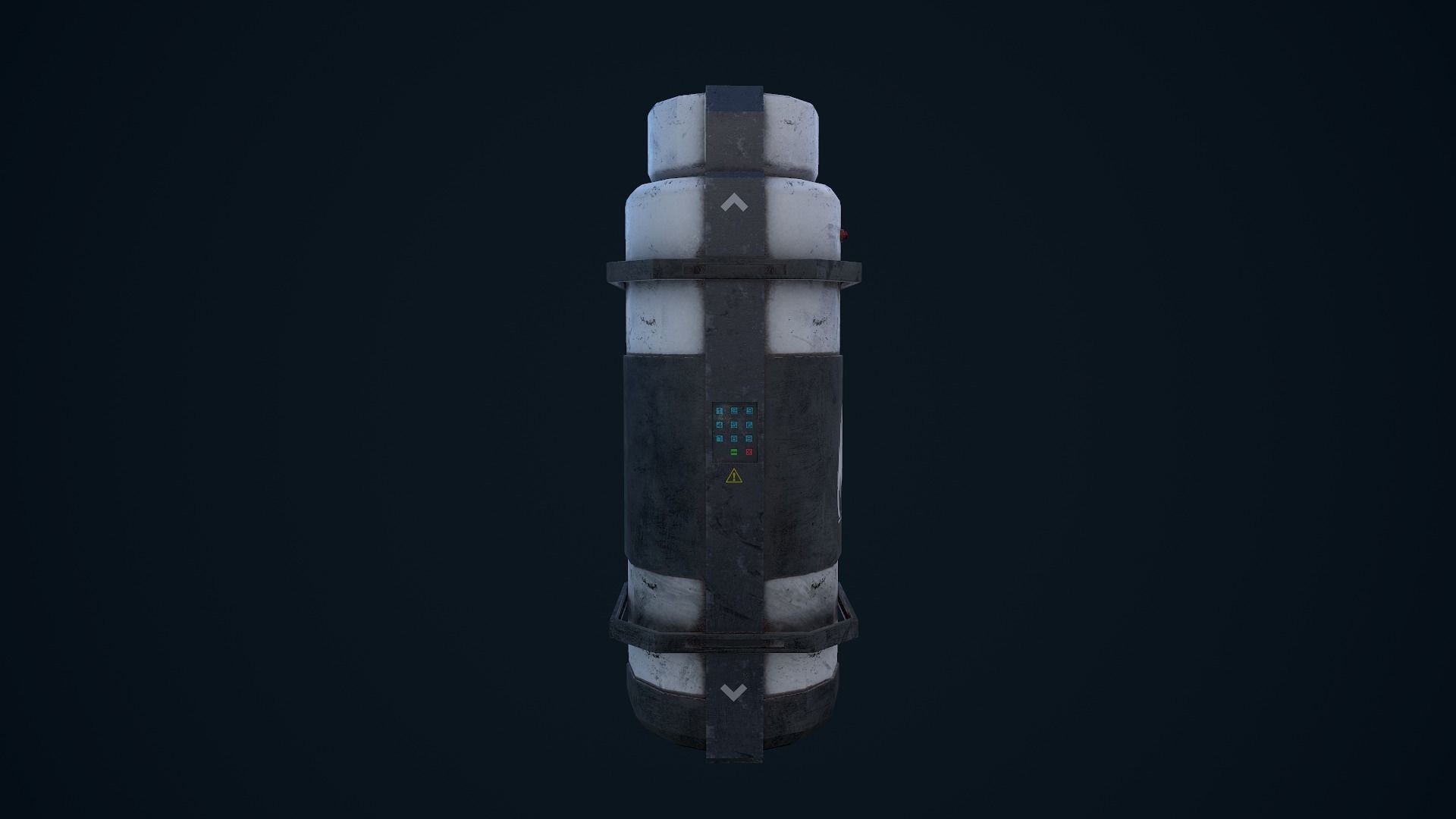 Sci Fi Canister Low-poly 3D model_6
