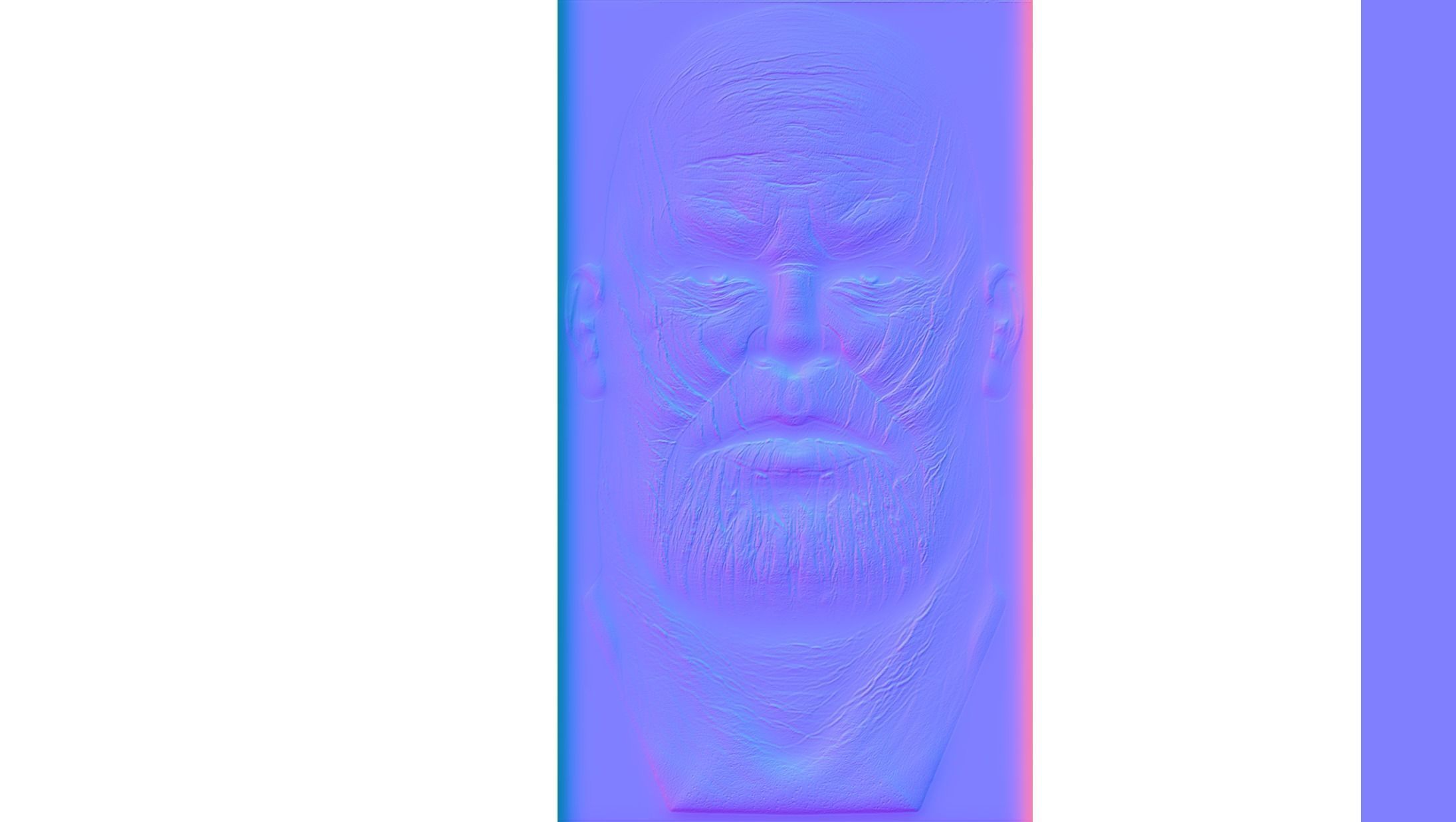 Thanos Mask Low-poly 3D model_3