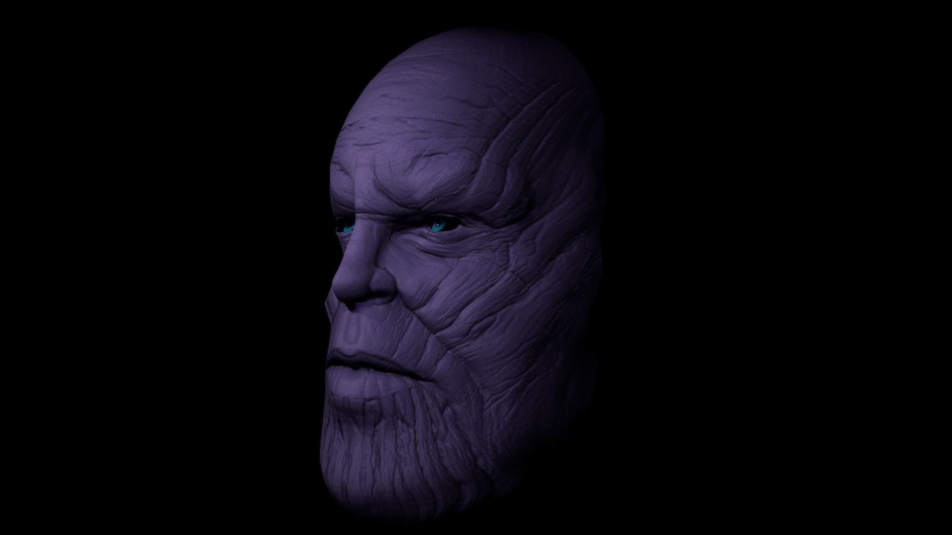 Thanos Mask Low-poly 3D model_2