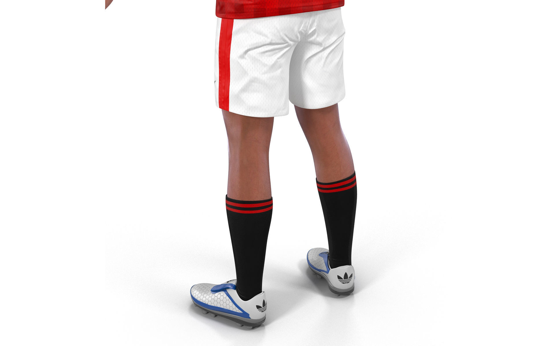 Soccer Player Manchester United Rigged 2 for Maya 3D model_25