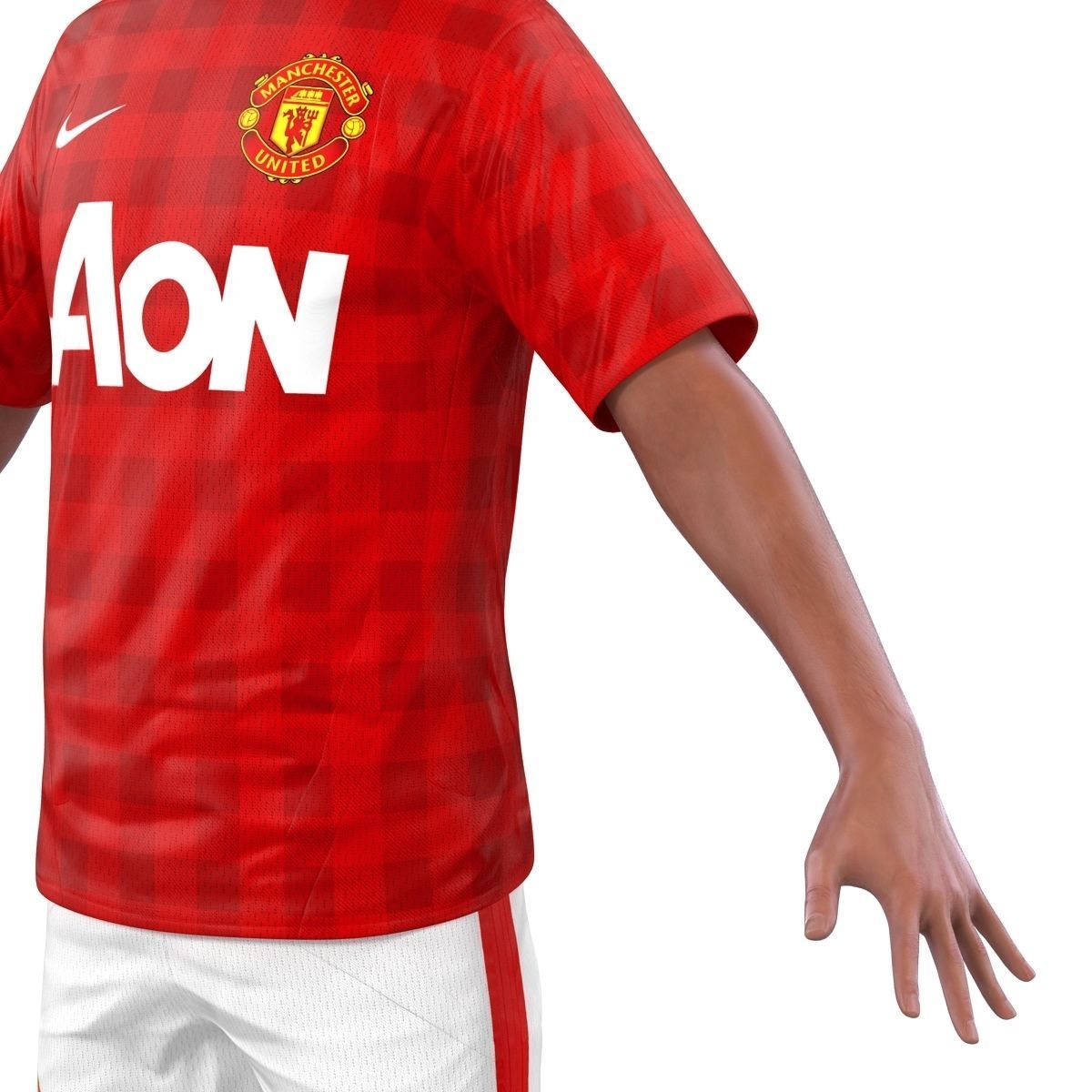 Soccer Player Manchester United Rigged 2 for Maya 3D model_21