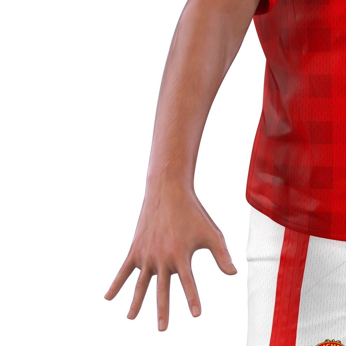 Soccer Player Manchester United Rigged 2 for Maya 3D model_23