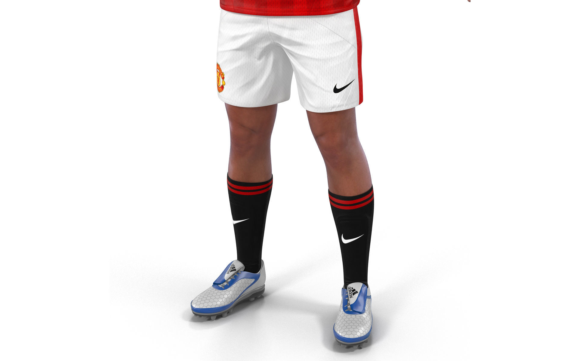 Soccer Player Manchester United Rigged 2 for Maya 3D model_24