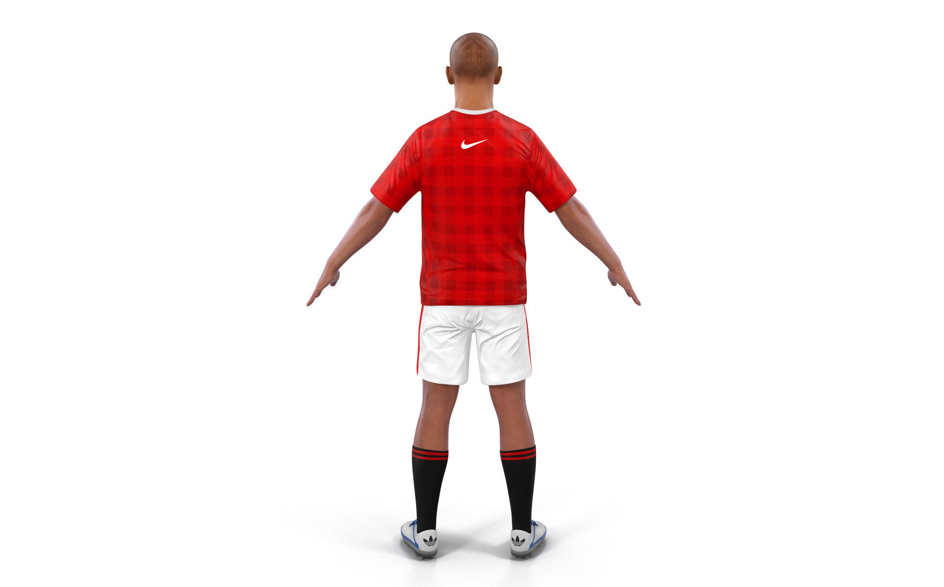 Soccer Player Manchester United Rigged 2 for Maya 3D model_9