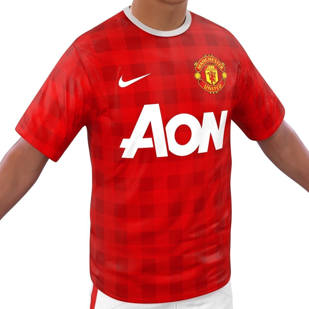 Soccer Player Manchester United Rigged 2 for Maya 3D model_19