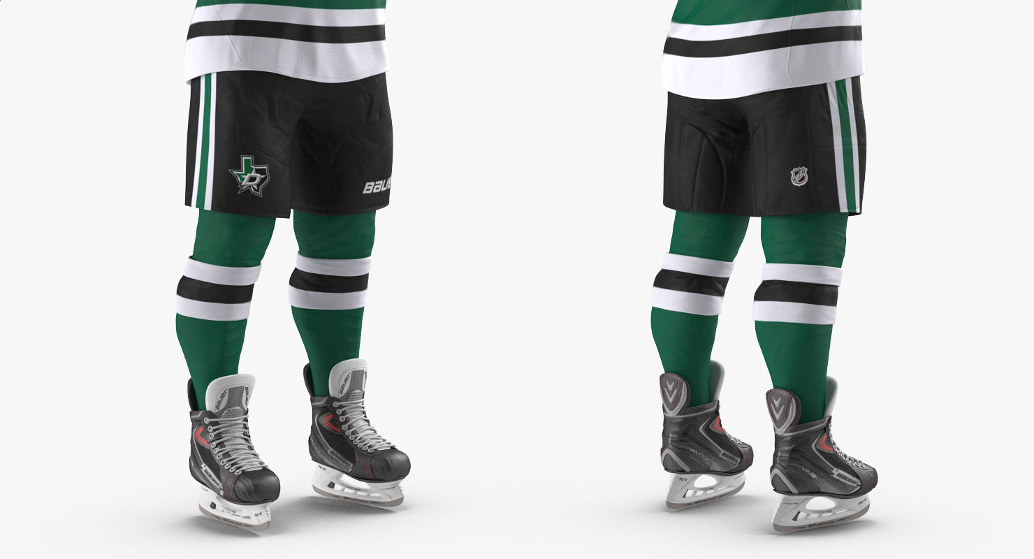 Hockey Player Stars Rigged for Cinema 4D 3D model_11