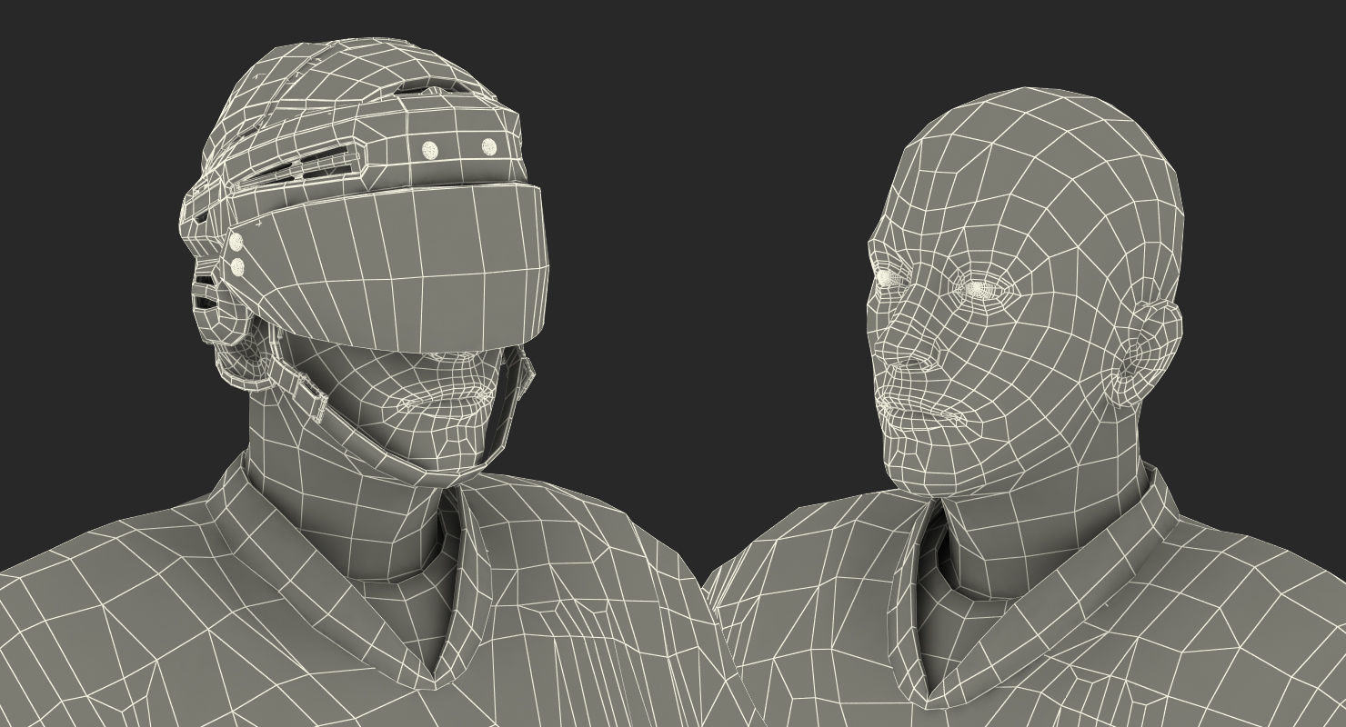 Hockey Player Stars Rigged for Cinema 4D 3D model_43