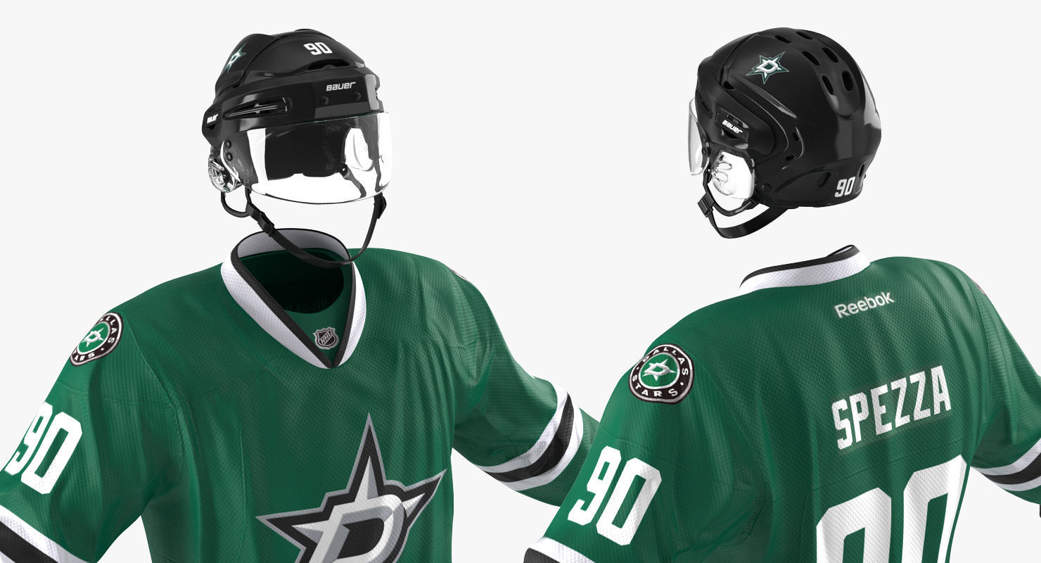 Hockey Player Stars Rigged for Cinema 4D 3D model_17