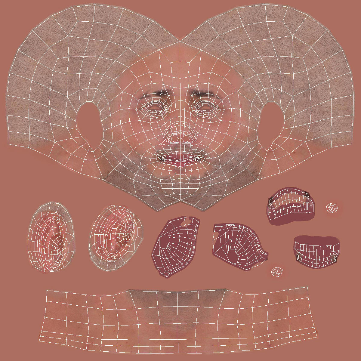 Hockey Player Stars Rigged for Cinema 4D 3D model_33