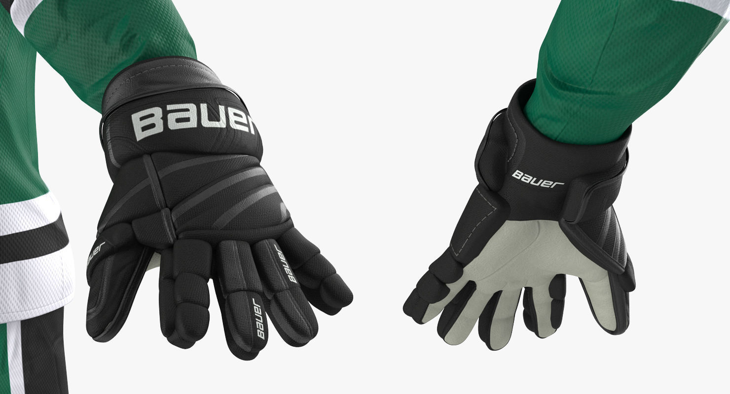 Hockey Player Stars Rigged for Cinema 4D 3D model_22