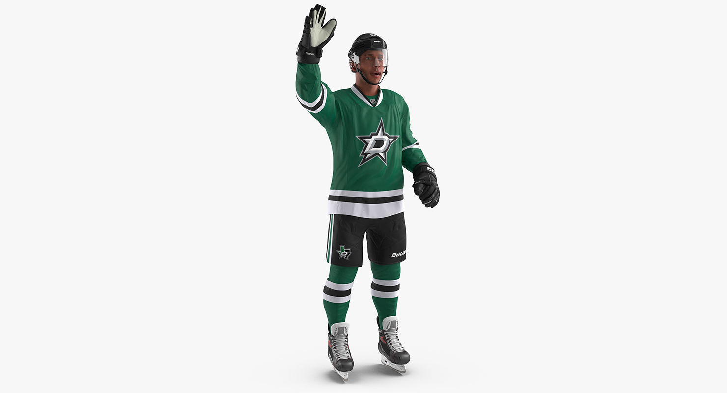 Hockey Player Stars Rigged for Cinema 4D 3D model_1