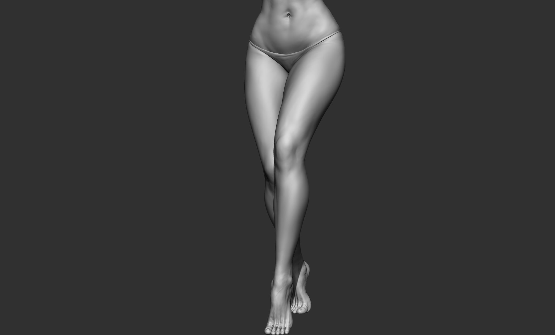 Woman Realistic Zbrush Sculpt 1 3D model_4