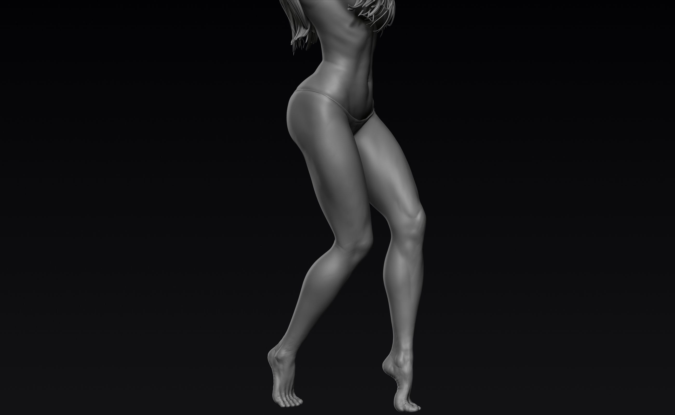 Woman Realistic Zbrush Sculpt 1 3D model_14