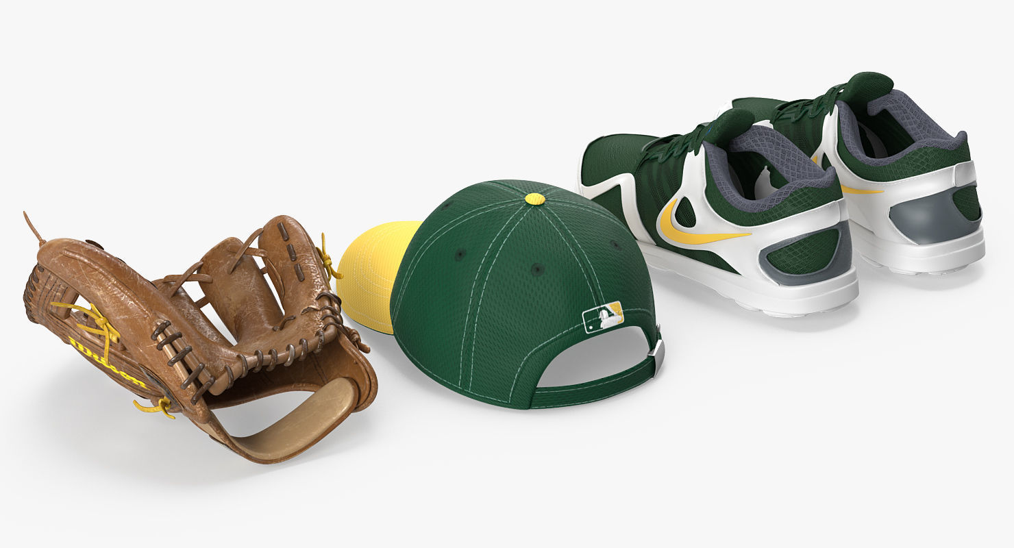 Baseball Player Rigged Athletics for Maya 3D model_14