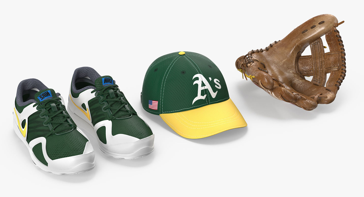 Baseball Player Rigged Athletics for Maya 3D model_15