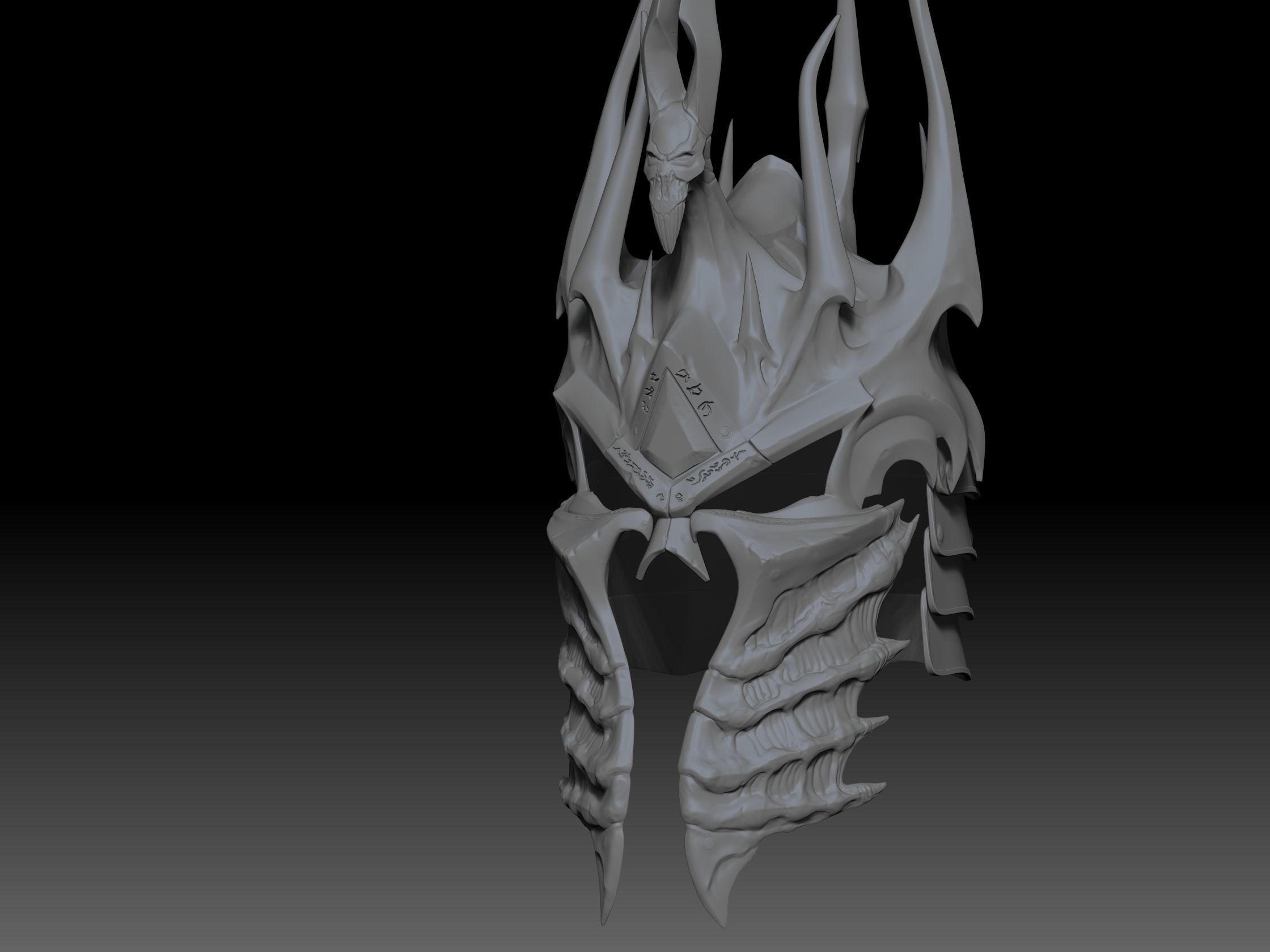 Warcraft Lich King Helm Of Domination Cosplay 3D print model_1