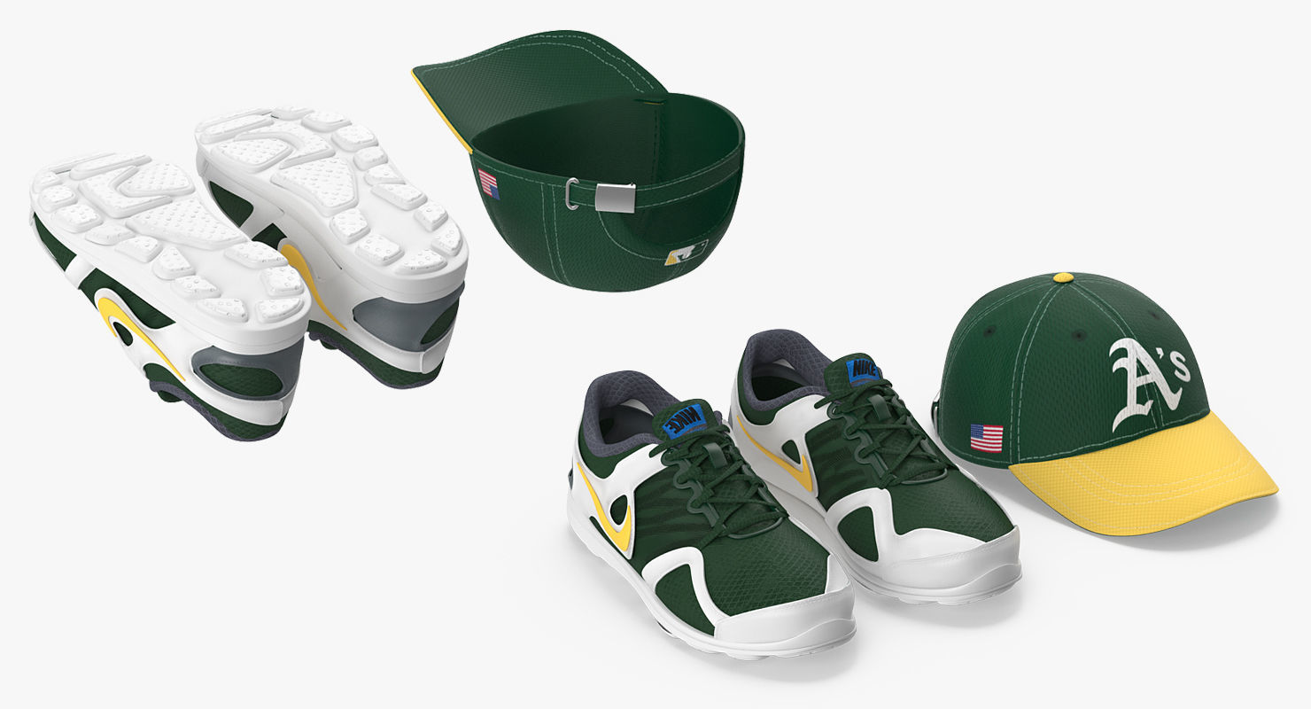 Baseball Player Athletics 2 Rigged for Cinema 4D 3D model_12