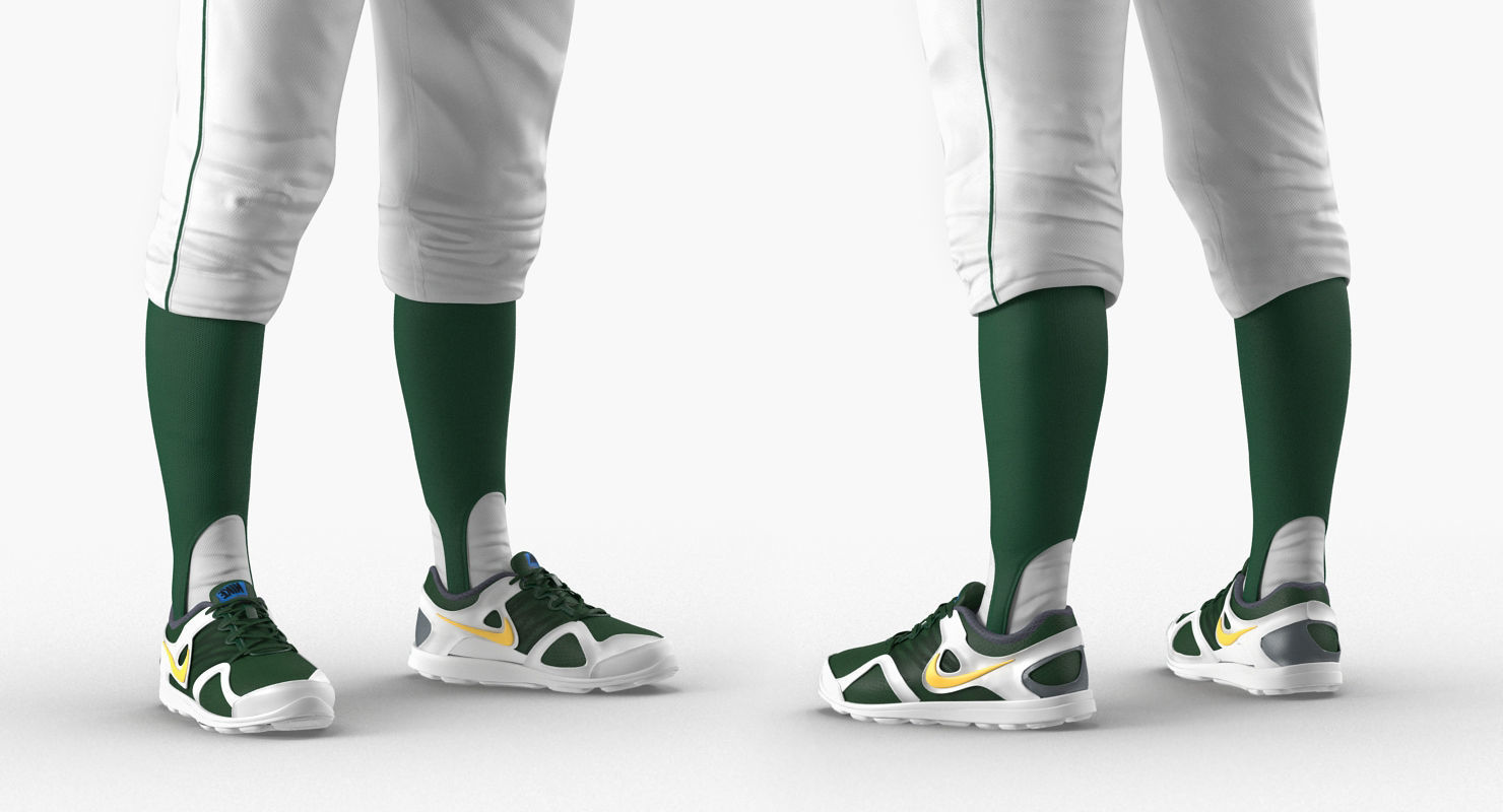 Baseball Player Athletics 2 Rigged for Maya 3D model_8