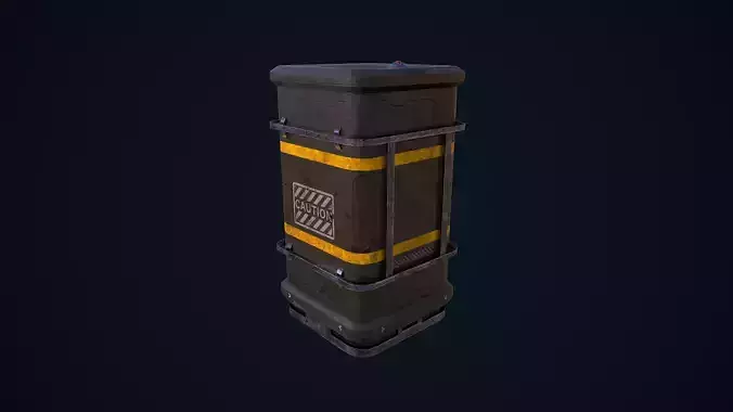 Sci-Fi Barrel Low-poly 3D model