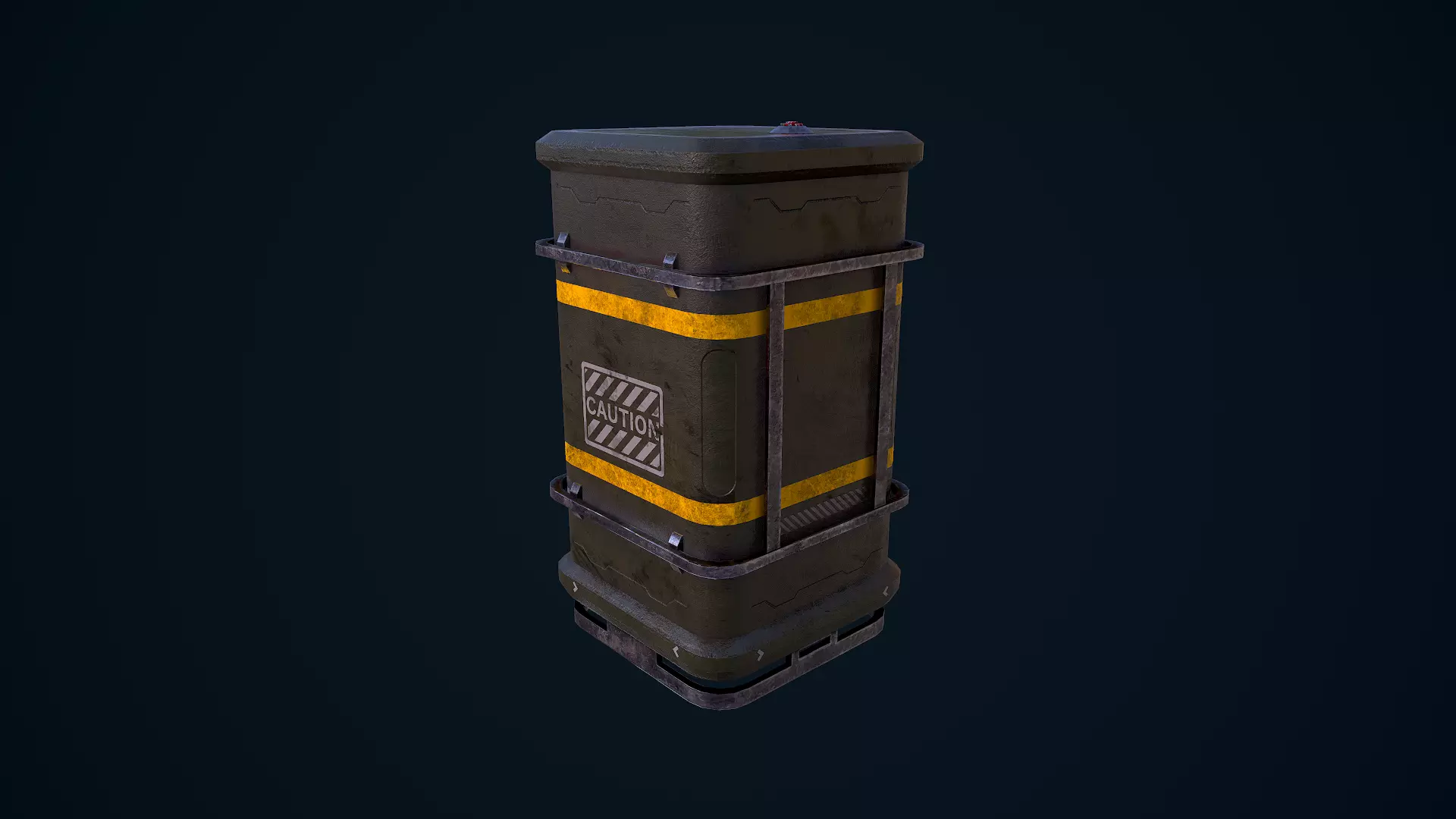 Sci-Fi Barrel Low-poly 3D model_0