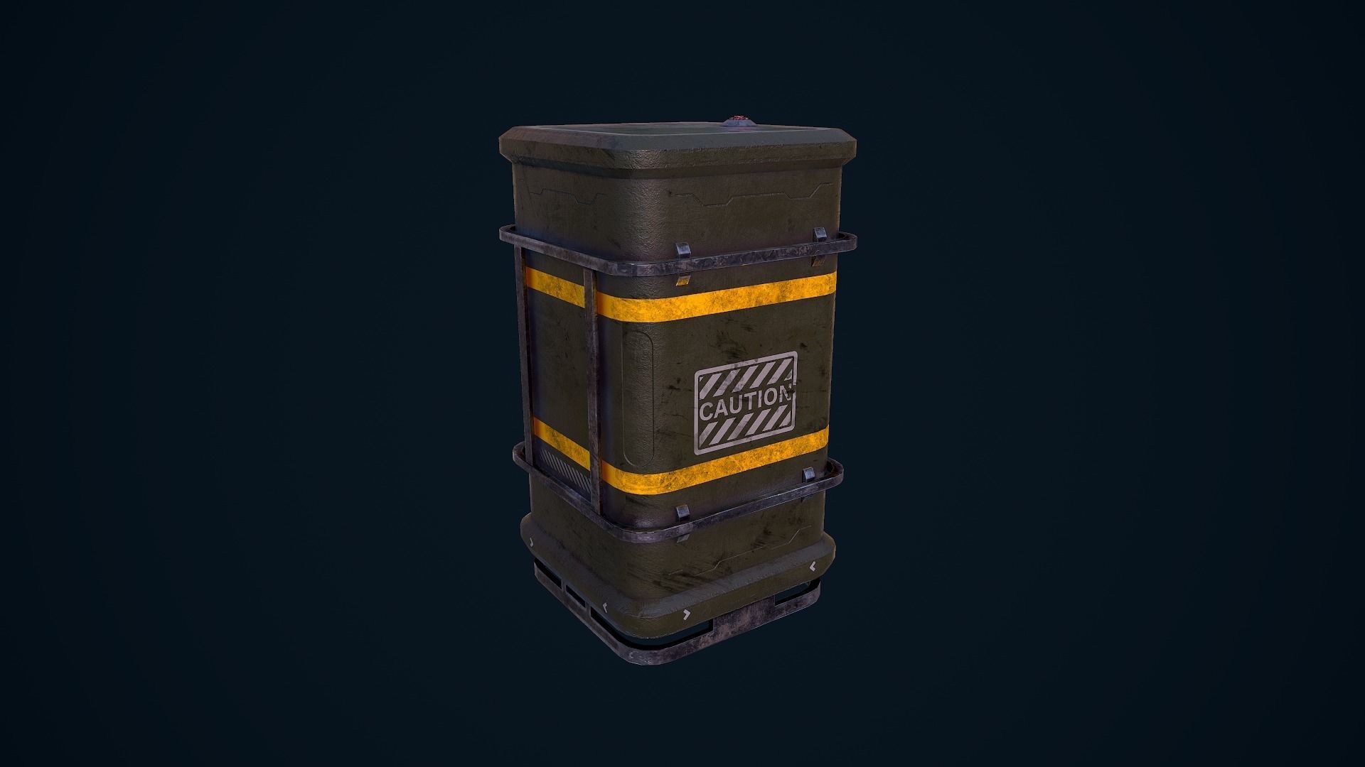 Sci-Fi Barrel Low-poly 3D model_2