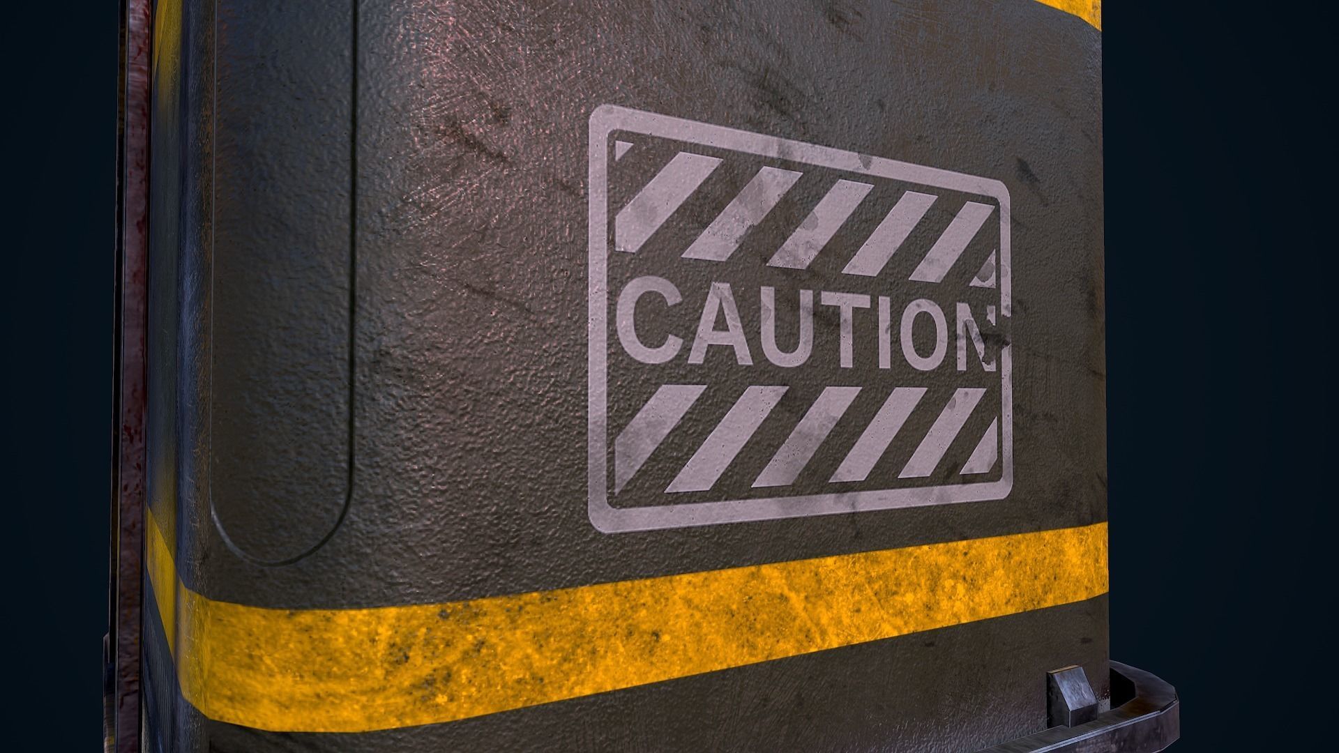 Sci-Fi Barrel Low-poly 3D model_8