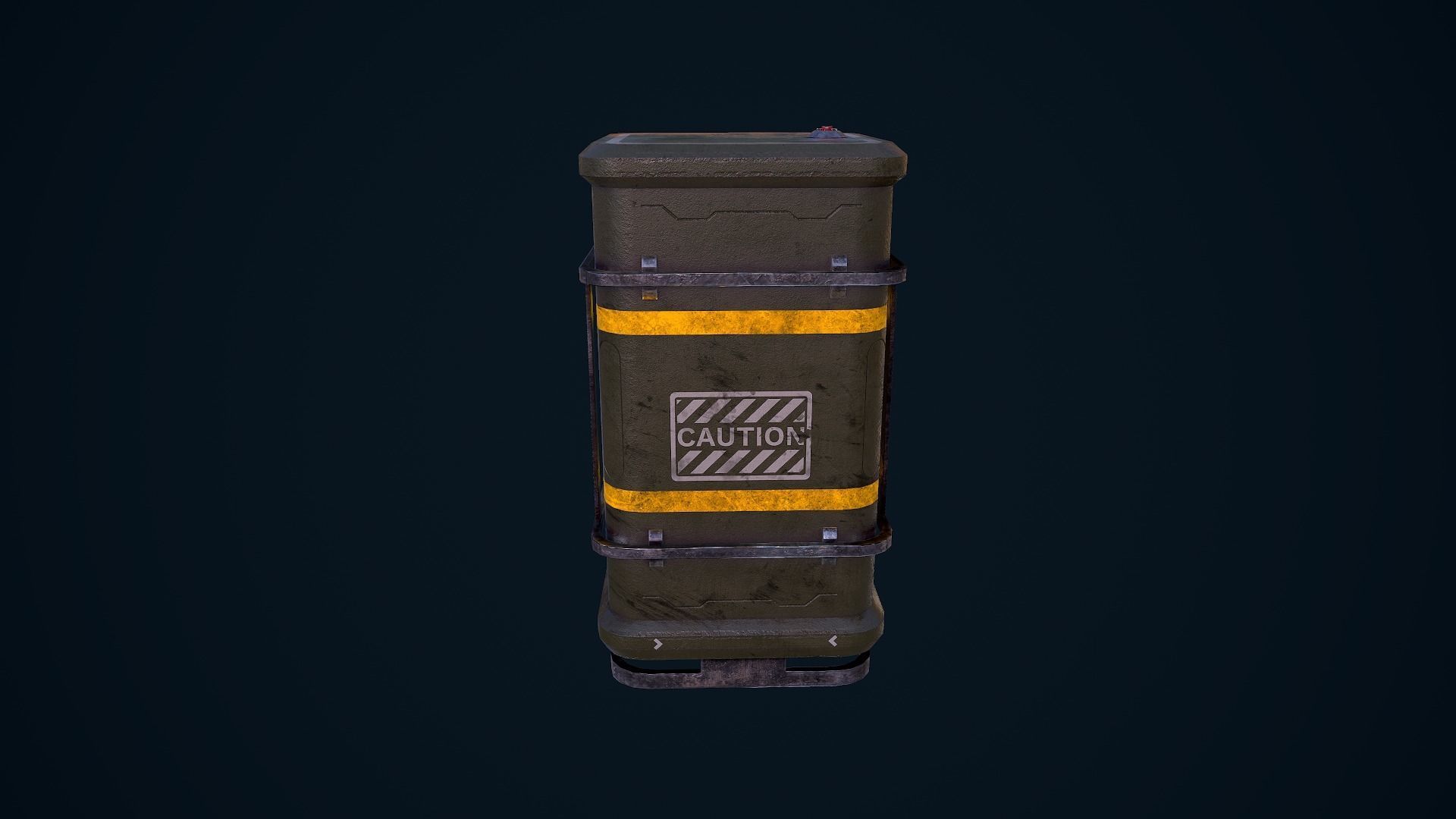 Sci-Fi Barrel Low-poly 3D model_3
